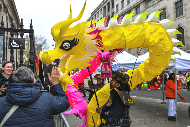 Chinese New year, dragon dance, London