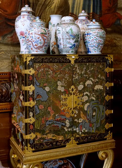 chinoiserie, cabinet, ceramics