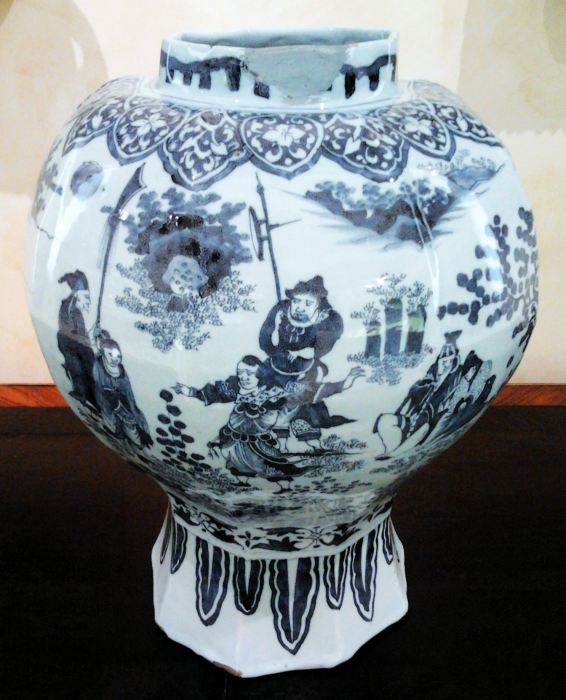 chinoiserie, vase, delft