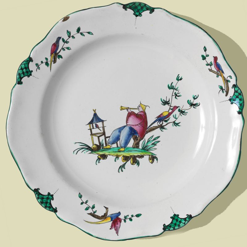chinoiserie, plate, figure