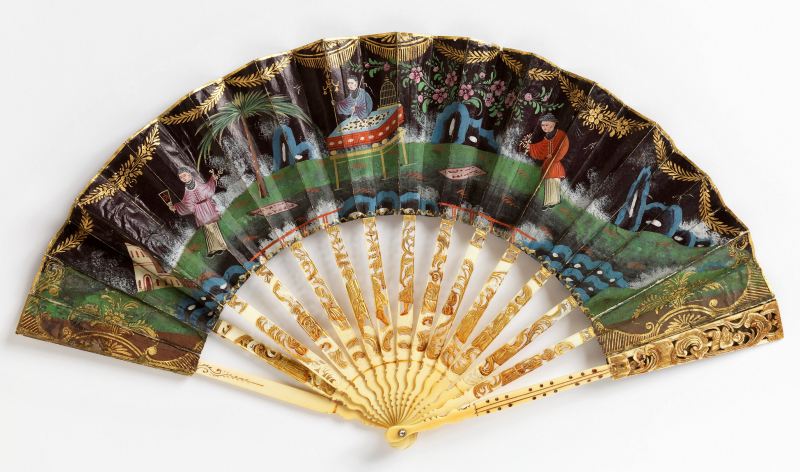 chinoiserie, fan