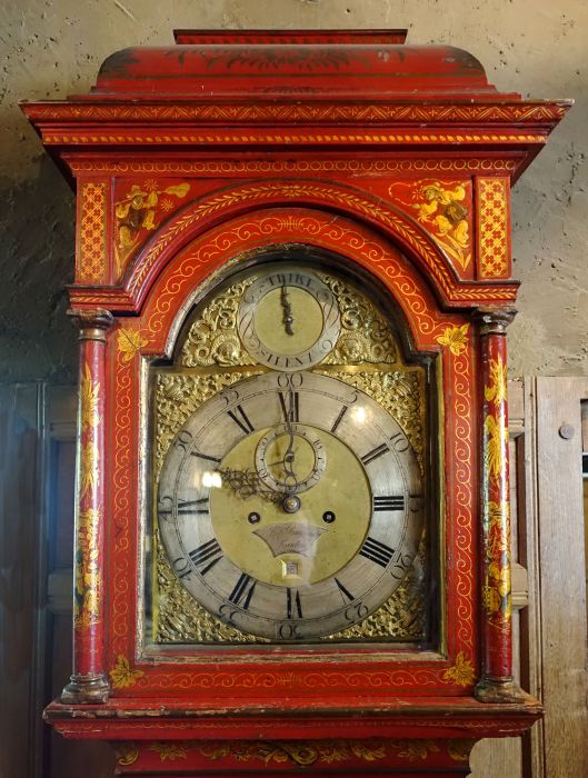 chinoiserie, hall clock, clock