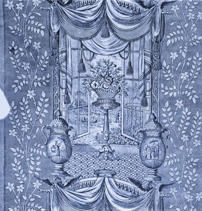 chinoiserie, textile, blue and white
