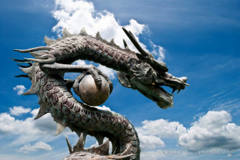 dragon, sculpture, pearl