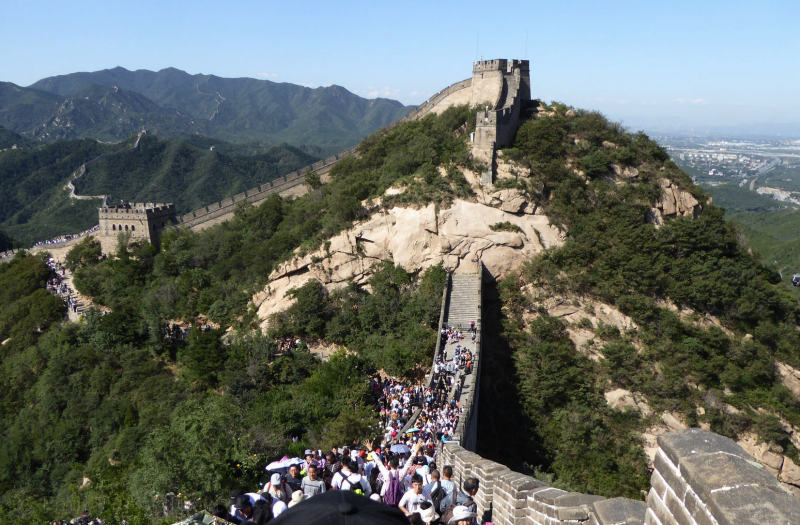 Great wall, Badaling, people, PKChina-71