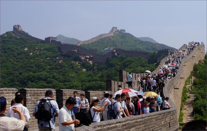 great wall, crowds