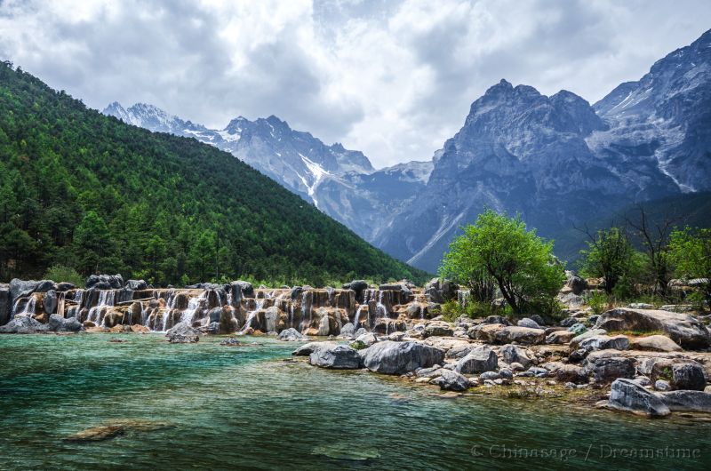 Yunnan, mountains, waterfall