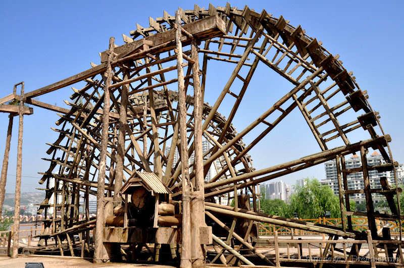 Gansu, waterwheel