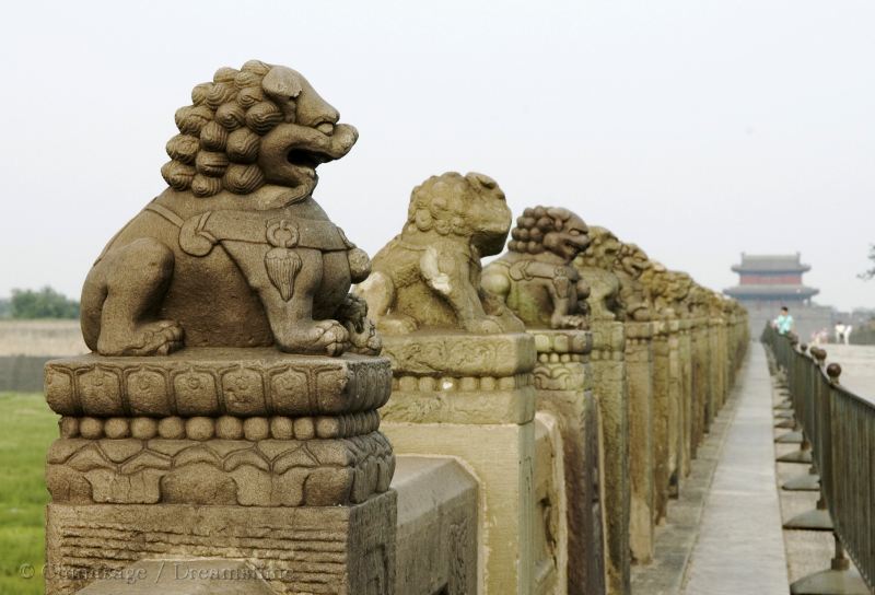 bridge, Ming dynasty, Marco Polo, lion