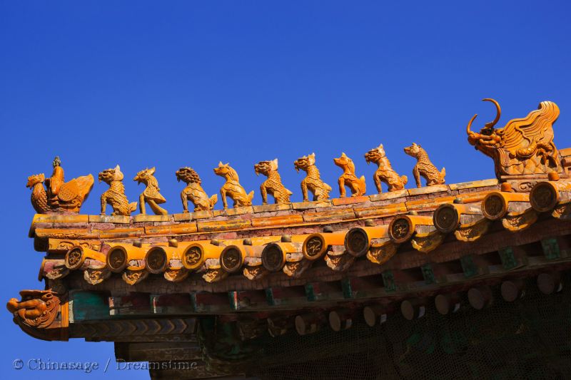 Forbidden City, Beijing, roof, architecture