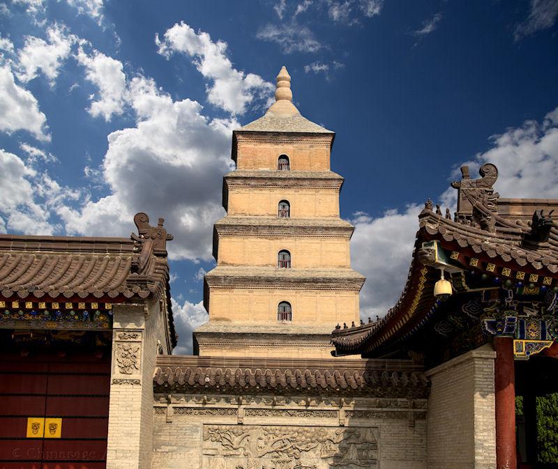 Wild goose pagoda, Xian, Shaanxi, pagoda