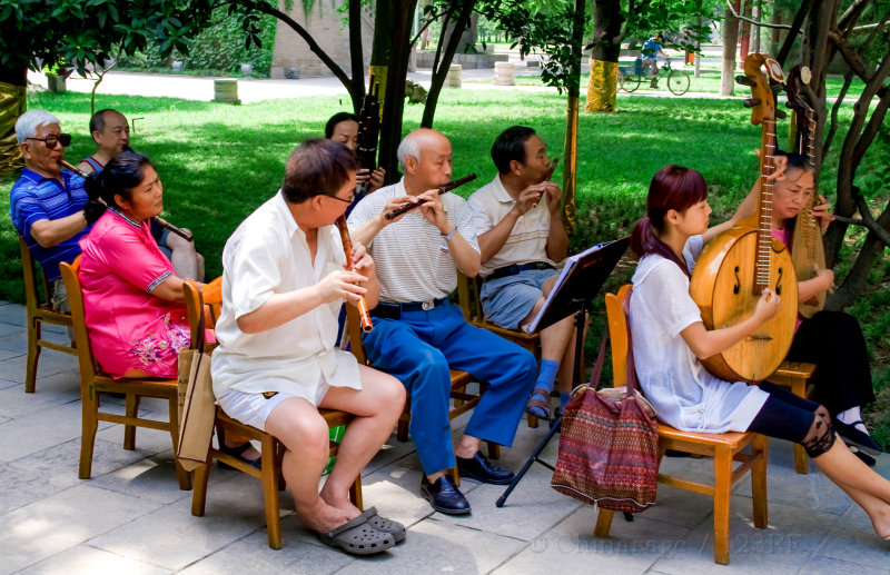 music, traditional music, people, Xian