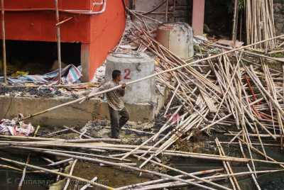 Guangdong, Shenzhen, bamboo, construction