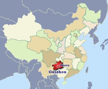 Position of Guizhou in China