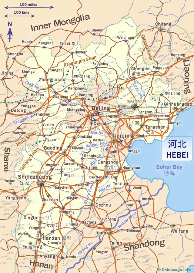Map of Hebei,Hebei province map