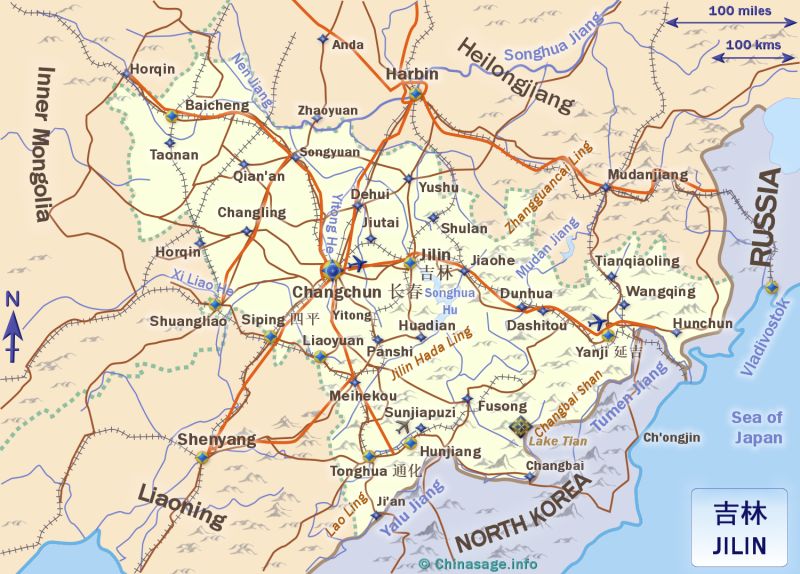 Map of Jilin,Jilin province map