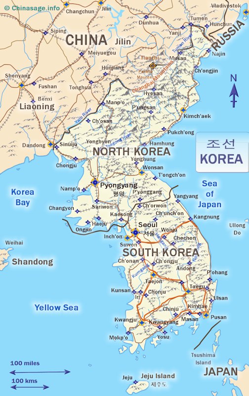 China Korean Bay Map   Korea Map 