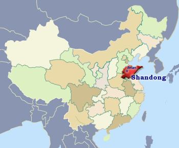 Position of Shandong in China