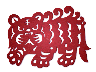 zodiac,paper-cut,tiger